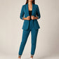 Women's open-front blazer and trousers set