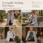 🎨Versatile & Durable, Easy Care🧶 Cotton Double-Breasted Knit Coat – Heather Grey & Oatmeal Beige | Easy to Style, Long-Lasting Softness ✨