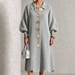 Women's Lantern Sleeve Ribbed Knit Maxi Dress