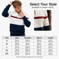 Men's Casual Color-Block Half-Zip Knit Sweater