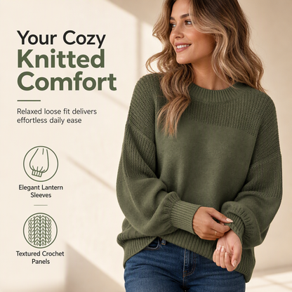 🌸🖤Black Friday Sale:50% OFF🖤💖Women's Solid Color Knit Pullover Sweater