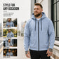 Men's Casual Warm Zip Up Hooded Jacket