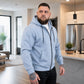 Men's Casual Warm Zip Up Hooded Jacket