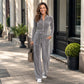 Women's Chic Stand Collar Velvet Jumpsuit