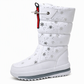 Women's Winter High Top Snow Boots Waterproof Non Slip Outdoor Tall Boots with Thick Plush Lining and Thick Sole
