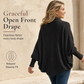 Women's Loose Batwing Sleeve Knit Cardigan Open Front Shawl for Autumn and Winter