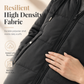 Slim Fit Long Hooded Padded Coat Solid Color Winter with Pockets