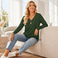 Women's Casual V-Neck Long Sleeve Top