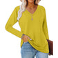 Women's Casual V-Neck Long Sleeve Top