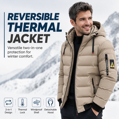 Men's Hooded Reversible Warm Coat