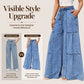 Women's High Waist Wide Leg Denim Pants