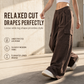 💖Black Friday Mega Deal – 50% off!💖Women's High Waisted Wide Leg Baggy Cargo Pants with Utility Pockets Loose Fit Cotton Blend Trousers