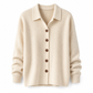 Womens Casual Solid Color Knit Lapel Collar Cardigan Sweater Button Down Fall Winter Outerwear