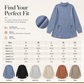 Women’s Loose-Fit Mock Neck Long-Sleeve T-Shirt