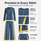 Women's Colorblock Long Sleeve Top & Wide-Leg Pants Set