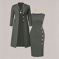 Women's Elegant Long Blazer & Sleeveless Dress Set