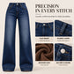 Women's High Waist Thermal Wide-Leg Jeans