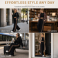 Women's Casual Sports Wide Leg Pants with Elastic Waist and Contrast Color