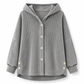 Women's Casual Loose Corduroy Hooded Outerwear
