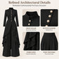 Women's Elegant Longline Coat and Wide-Leg Pants Set