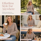 Women's Bohemian Lace V Neck Long Sleeve Loose Fit Blouse