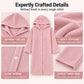💖Black Friday Mega Deal – 50% off!💖 🌺Women's Wearable Hooded Bathrobe Towel