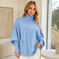 🔥Limited time offer✨Women's Turtleneck Batwing Sleeve Knit Sweater