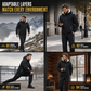 Men's Winter Hooded Padded Jacket and Pants Set