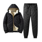 Men's Winter Hooded Padded Jacket and Pants Set