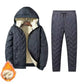 Men's Winter Hooded Padded Jacket and Pants Set