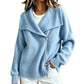 🔥LAST DAY SALE 50% OFF💥Women's Chic Asymmetrical Zip Up Sweater Jacket