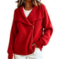 🔥LAST DAY SALE 50% OFF💥Women's Chic Asymmetrical Zip Up Sweater Jacket
