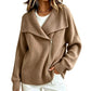 🔥LAST DAY SALE 50% OFF💥Women's Chic Asymmetrical Zip Up Sweater Jacket