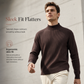 Men's Mock Neck Solid Color Knit Sweater