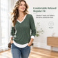 💚 Faux Two Piece Layered Knit Sweater Casual Pullover Top