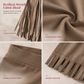 Women Stylish Elastic Stretch Fringe Skirt Casual Versatile Tassel Skirt for Spring and Fall
