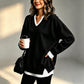 Women's Layered-Look V-Neck Sweatshirt