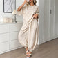 Women's Textured Batwing Sleeve Top & Lantern Pants Set