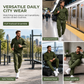 Men's Two-Piece Half-Zip Sweatshirt and Cargo Joggers Tracksuit Set