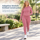 Women Two Piece Outfit Crew Neck Long Sleeve Top and Matching Pants Set for Fall