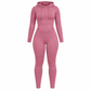 Women Two Piece Outfit Crew Neck Long Sleeve Top and Matching Pants Set for Fall