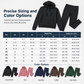 Women Two Piece Outfit Crew Neck Long Sleeve Top and Matching Pants Set for Fall
