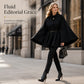 🌸 Women's Elegant Stand Collar Cape Coat