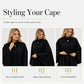 🌸 Women's Elegant Stand Collar Cape Coat