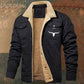 Men's Plush Lined Workwear Casual Fall Winter Warm Coat