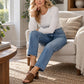 Women's High-Waisted Cropped Straight-Leg Jeans