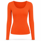 Women's Square Neck Long Sleeve Ribbed Knit Slim Fit T-Shirt