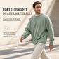 Men's Corduroy Crewneck Long Sleeve Pullover Sweatshirt