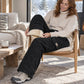 Women's Plush-Lined Corduroy Cargo Pants