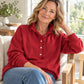 Women's Ruffled Collar Pullover Sweatshirt